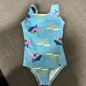 Hanna Andersson Size 4 One-Piece Narwhal Swimsuit